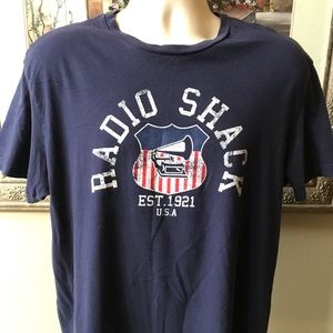 RADIO SHACK (M) Blue ~ Tube Radio Victrola T-Shirt